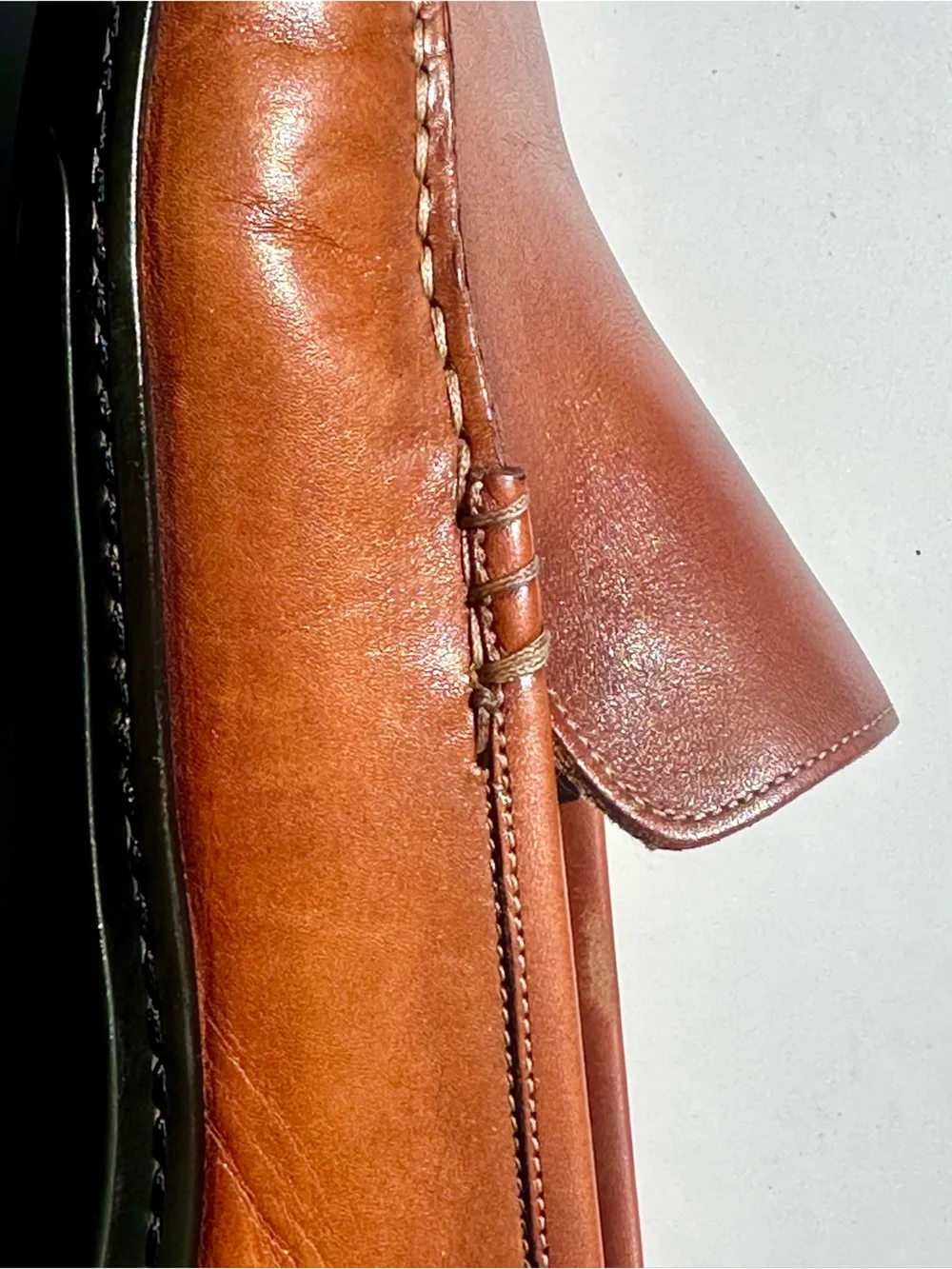 Santoni Men's Slip-On Leather Loafer in Cognac Brown, 9.5